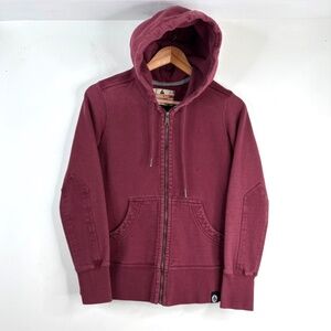 American Giant Wine Full-Zip Hooded Sweatshirt